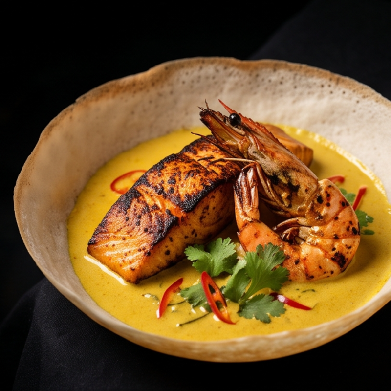 Grilled Catch, Yellow Curry